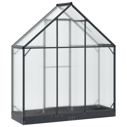 Trädgård Växthus med dörr Antracit 183,5 x 63,5 x 207 cm