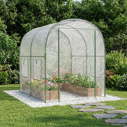 Växthus med ram 160 x 200 x 192,5 cm PVC Transparent