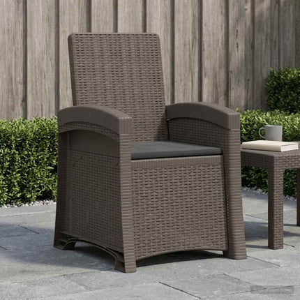 Reclining gardenstol i rottinglook Ljusgrå och antracit PP
