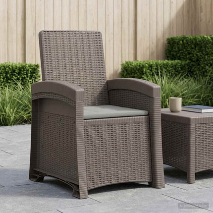 Reclining gardenstol i rottinglook Ljusgrå PP