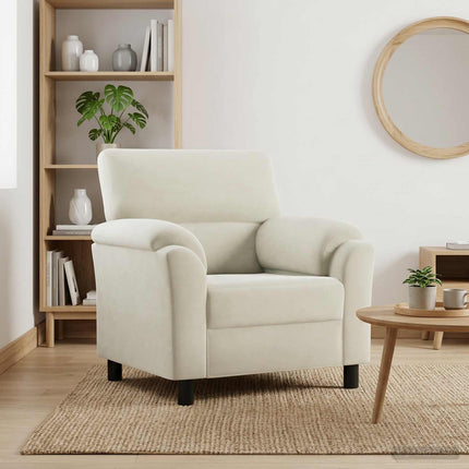Soffa Gräddvit 94 x 85 x 93 cm Sammet