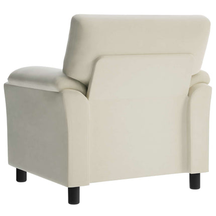 Soffa Gräddvit 94 x 85 x 93 cm Sammet
