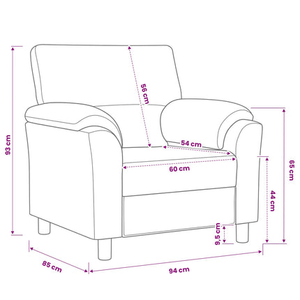 Soffa Gräddvit 94 x 85 x 93 cm Sammet