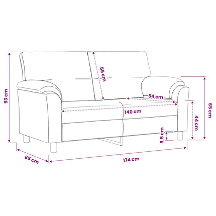 Soffa Lila 174 x 85 x 93 cm Sammet