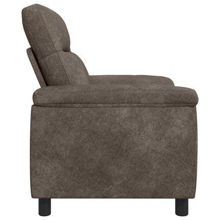 Soffa Mörkgrå 95 x 90 x 95 cm Faux Mockaläder