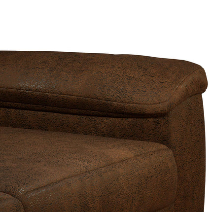 Soffa Brun 214 x 90 x 95 cm Faux Mockaläder