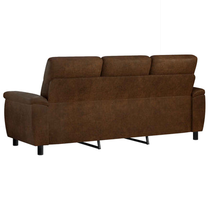 Soffa Brun 214 x 90 x 95 cm Faux Mockaläder
