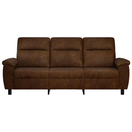 Soffa Brun 214 x 90 x 95 cm Faux Mockaläder