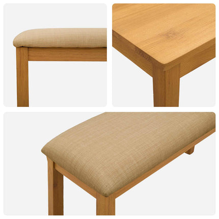 Matgrupp 3 st Beige Massivt Ekträ