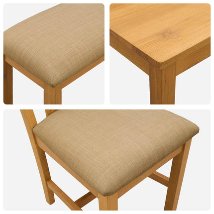 Matgrupp 5 st Beige Massivt Ekträ