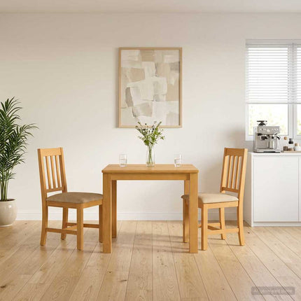 Matgrupp 3 st Beige Massivt Ekträ
