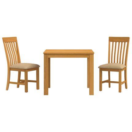 Matgrupp 3 st Beige Massivt Ekträ