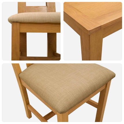 Matgrupp 5 st Beige Massivt Ekträ