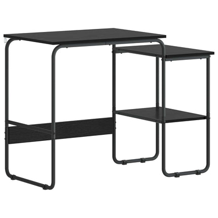 Skrivbord med förvaring Svart ek 100 x 50 x 75 cm