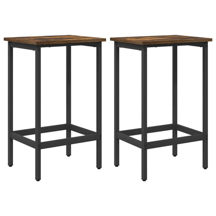Barpall 2 pcs Rökt ek 40 x 32 x 64 cm Konstruerat trä
