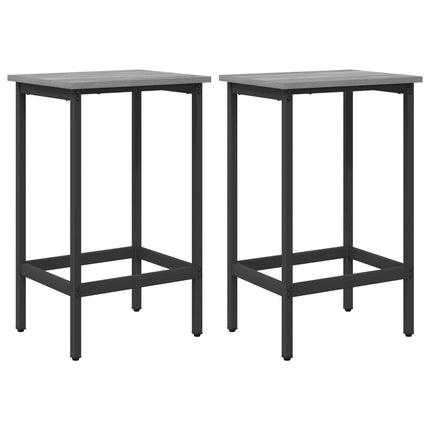 Barpall 2 pcs Grå Sonoma 40 x 32 x 64 cm Konstruerat trä