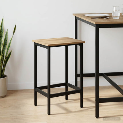 Barpall Artisan-ek 40 x 32 x 64 cm Konstruerat trä