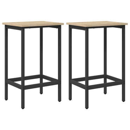 Barpall 2 st Sonoma-ek 40 x 32 x 74 cm Konstruerat trä