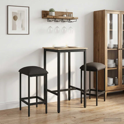 Barpall 2 pcs Mörkgrå 40 x 32 x 64 cm Konstruerat trä