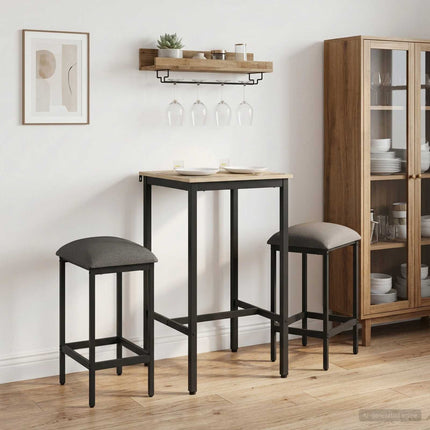 Barpall 2 pcs Ljusgrå 40 x 32 x 74 cm Konstruerat trä