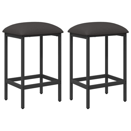 Barpall 2 pcs Mörkgrå 40 x 32 x 74 cm Konstruerat trä