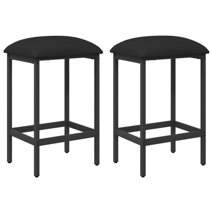 Barpall 2 pcs Svart 40 x 32 x 74 cm Konstruerat trä