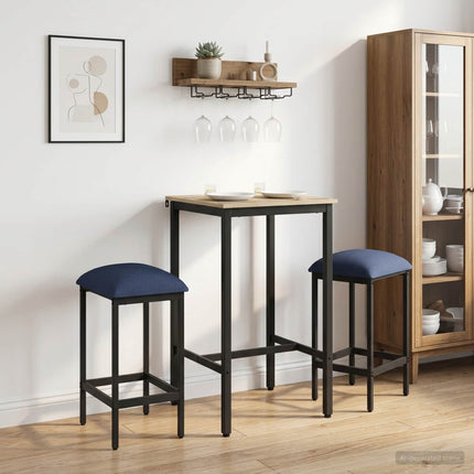 Barpall 2 pcs Blå 40 x 32 x 74 cm Konstruerat trä