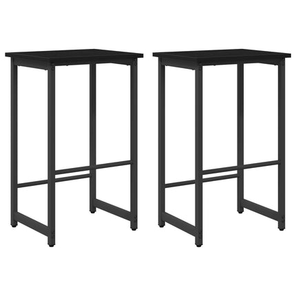 Barpall 2 st Svart ek 40 x 32 x 64 cm Konstruerat trä