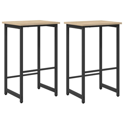 Barpall 2 pcs Sonoma-ek 40 x 32 x 74 cm Konstruerat trä