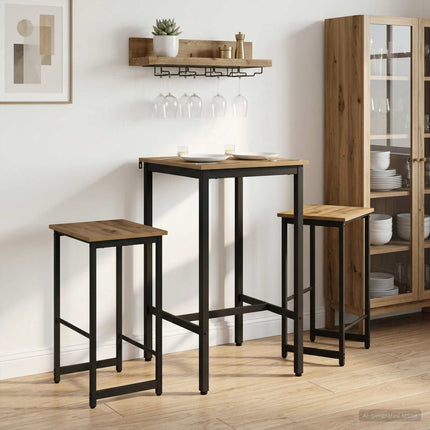 Barpall 2 pcs Artisan-ek 40 x 32 x 74 cm Konstruerat trä