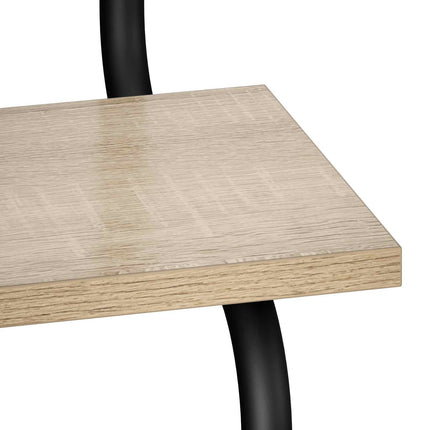 4-Tier Vägghylla Sonoma-ek 80 x 24,5 x 104 cm Konstruerat trä