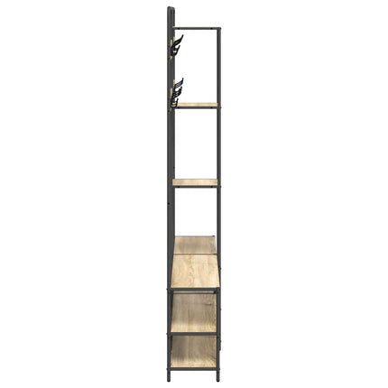 Klädhängare med skofåtölj Sonoma-ek 143 x 30 x 199,5 cm