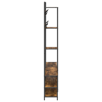 Klädhängare med skofåtölj Rökt ek 143 x 30 x 199,5 cm