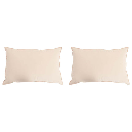 Kudde 2 pcs Beige 30 x 50 cm Kapok Fiber