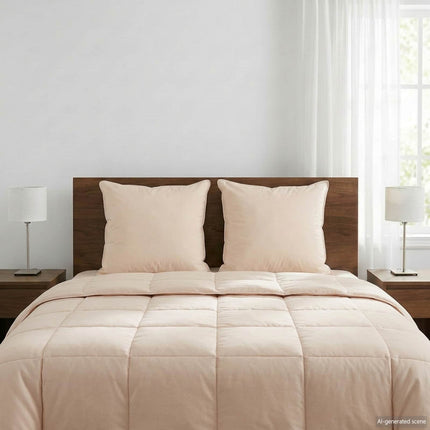 Kudde 2 pcs Beige 60 x 60 cm Kapok Fiber