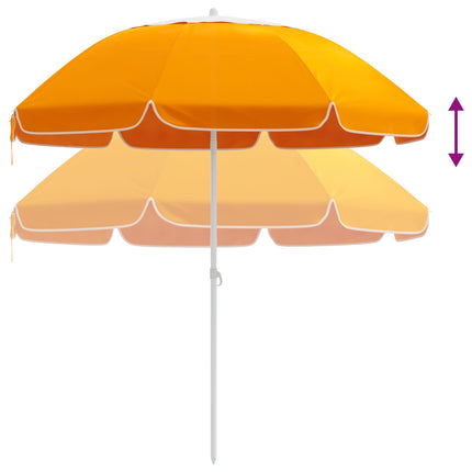Trädgårdsparasol 240 cm 170T polyester Orange