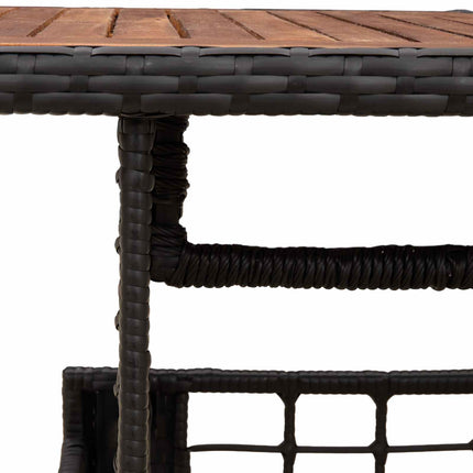 Trädgårdshöjande bord Svart och naturlig 100 x 55 x 37 cm