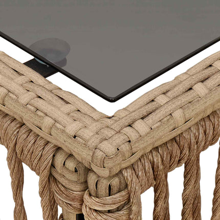Trädgårdsbord Beige och svart 55 x 55 x 37 cm