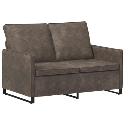 Soffa för 2 personer Mörkgrå 130 x 81 x 82 cm Faux mockatyg