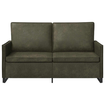 Soffa för 2 personer Armégrön 150 x 81 x 82 cm Faux mockatyg