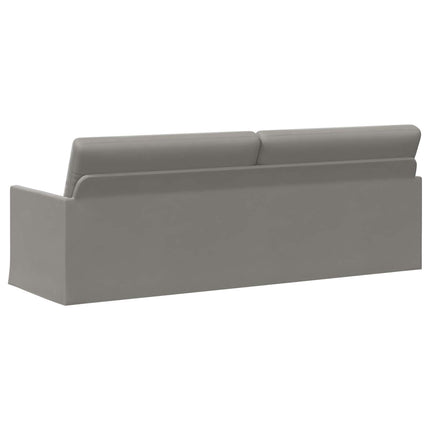 3-sitssoffa Ljusgrå 220 x 81 x 82 cm Sammet (V)