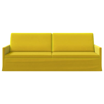 3-sitssoffa Gul 220 x 81 x 82 cm Sammet (V)