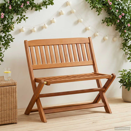 Barnbänk Brun 61 x 38 x 57 cm Massiv Eukalyptus Trä