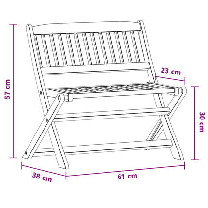 Barnbänk Brun 61 x 38 x 57 cm Massiv Eukalyptus Trä