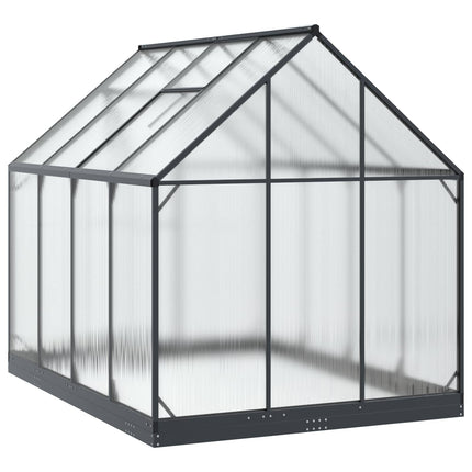 Trädgård Växthus med dörr Antracit 183,5 x 243,5 x 207 cm