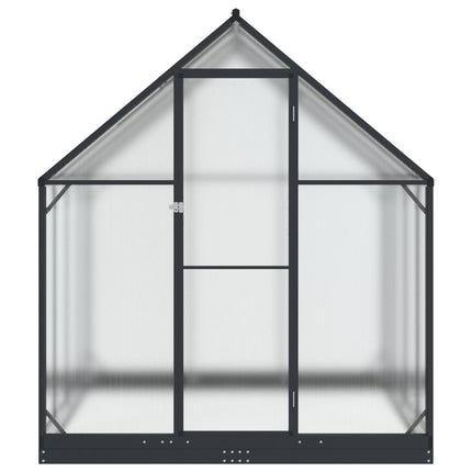 Trädgård Växthus med dörr Antracit 183,5 x 243,5 x 207 cm