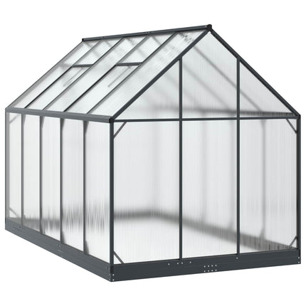 Trädgård Växthus med dörr Antracit 183,5 x 303,5 x 207 cm