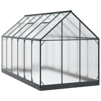 Trädgård Växthus med dörr Antracit 183,5 x 363,5 x 207 cm