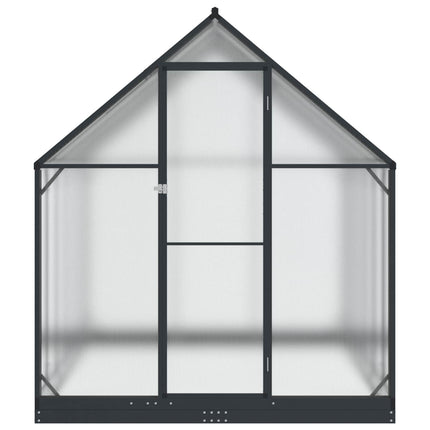 Trädgård Växthus med dörr Antracit 183,5 x 363,5 x 207 cm