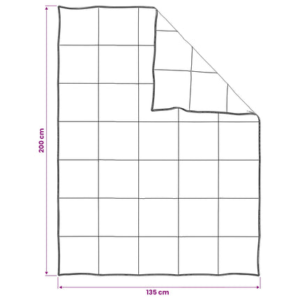 Duntäcke och Kuddset 2 st 135 x 200 cm Sommar 900 g/pc Vit